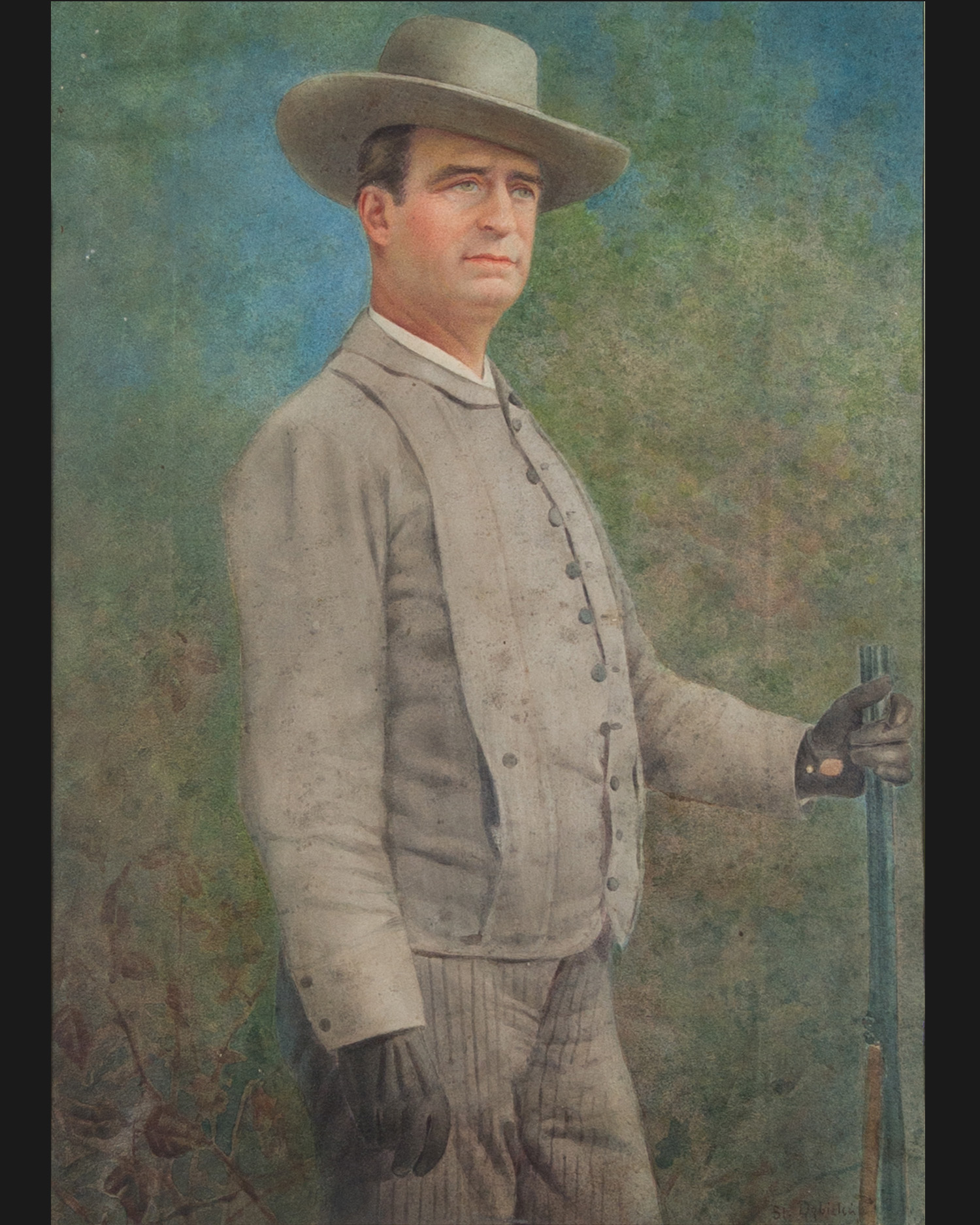 1 Portret myśliwego z dubeltówką, Stanisław Dębicki