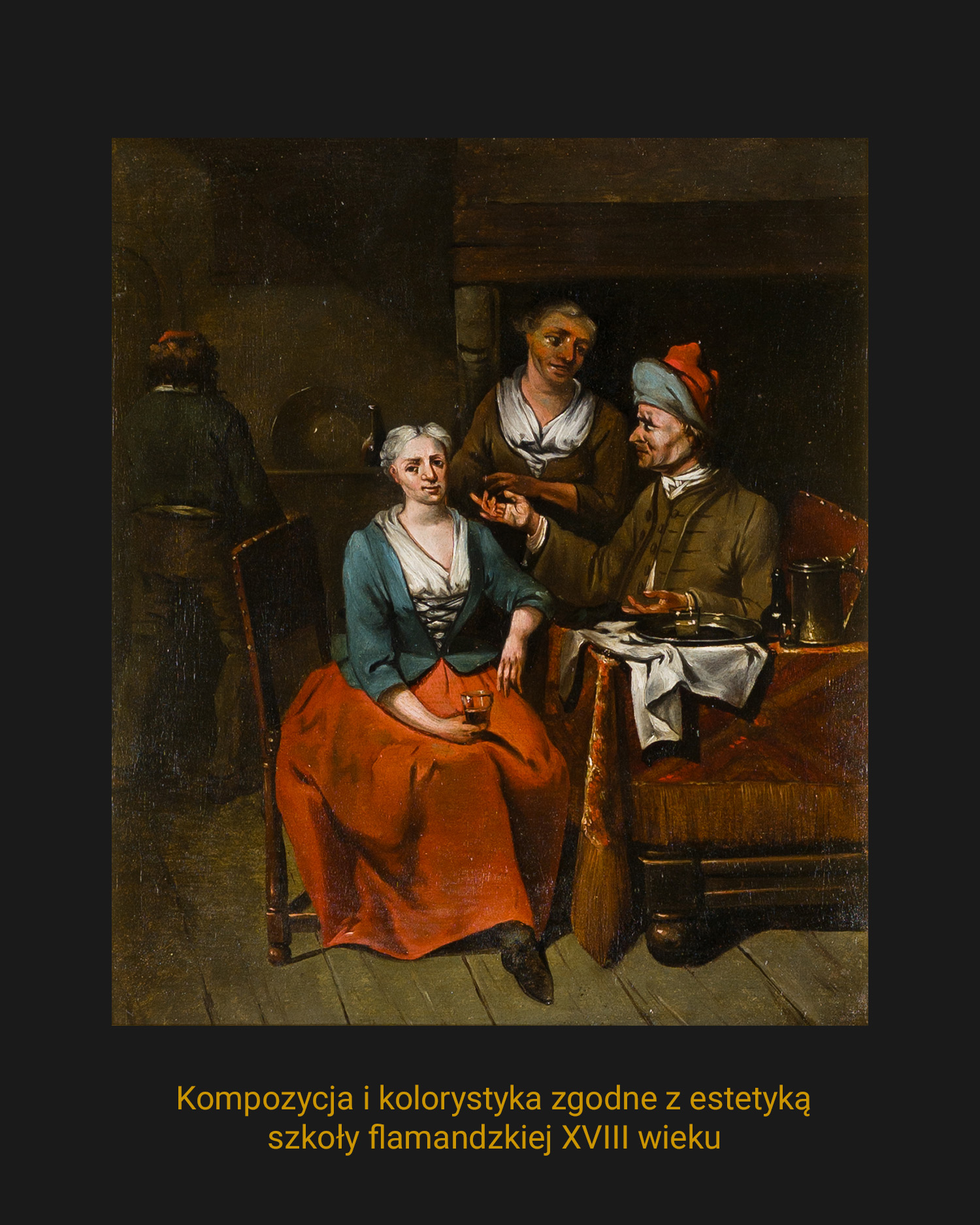 2 John Baptist Lambrechts, Genre Scene at the Inn 2