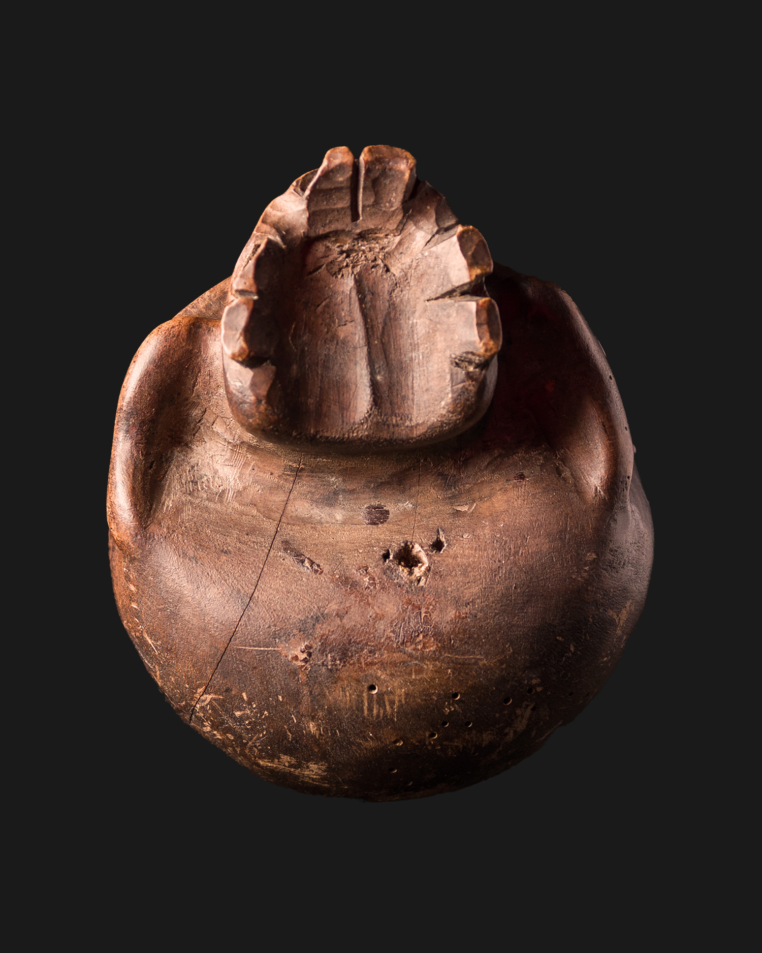 5 Drewniana czaszka, rzeźba rytualna, XVIII–XIX wiek