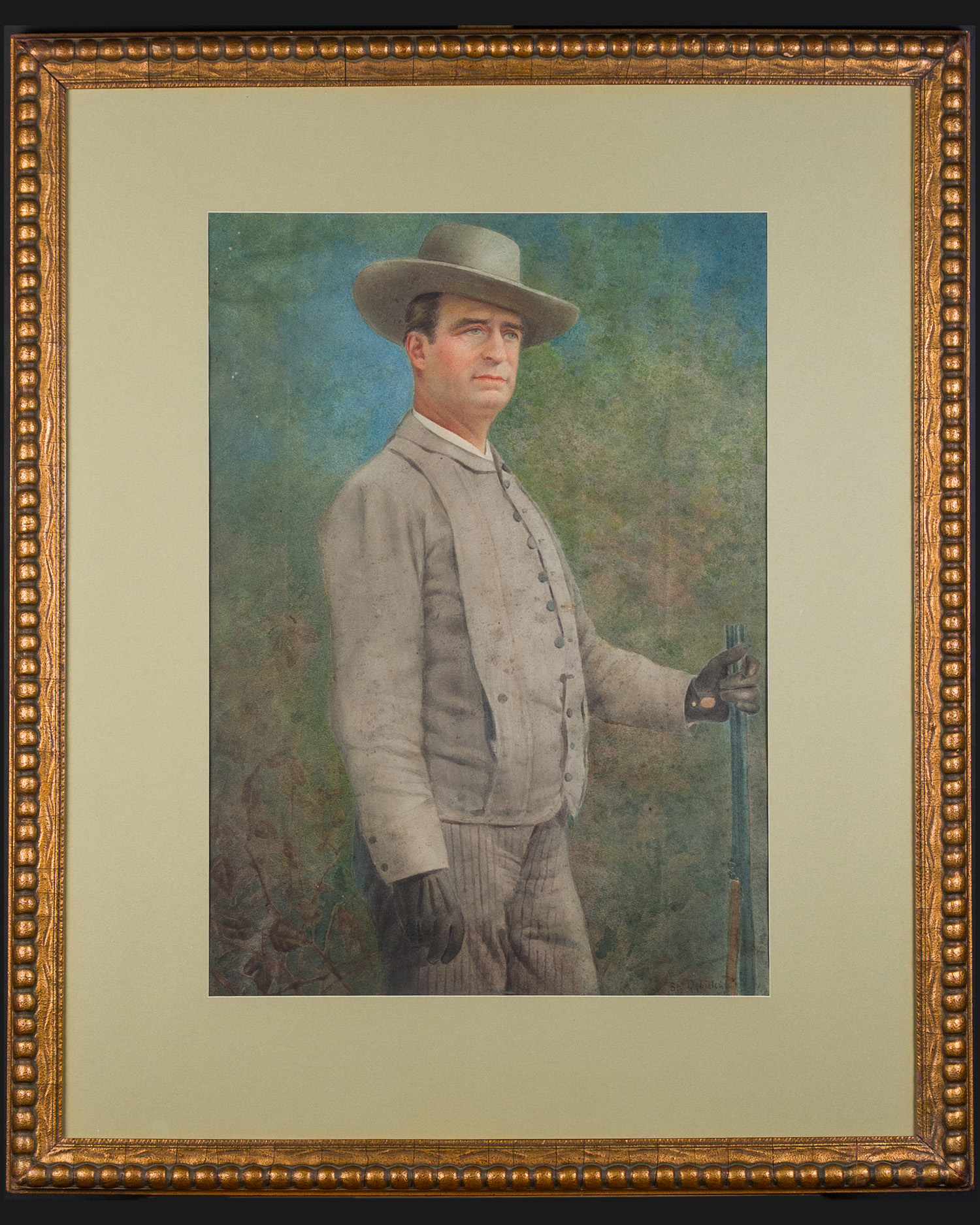 HI Portret myśliwego z dubeltówką, Stanisław Dębicki